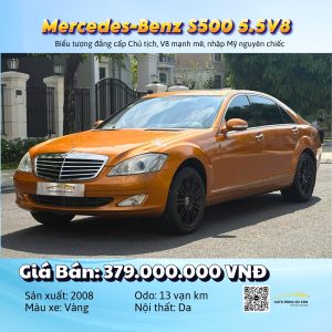 Mercedes-Benz S500 5.5V8 – Biểu tượng đẳng cấp Chủ tịch, V8 mạnh mẽ, nhập Mỹ nguyên chiếc