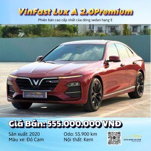 VinFast Lux A 2.0Premium 2020 - Phiên bản cao cấp nhất của dòng sedan hạng E